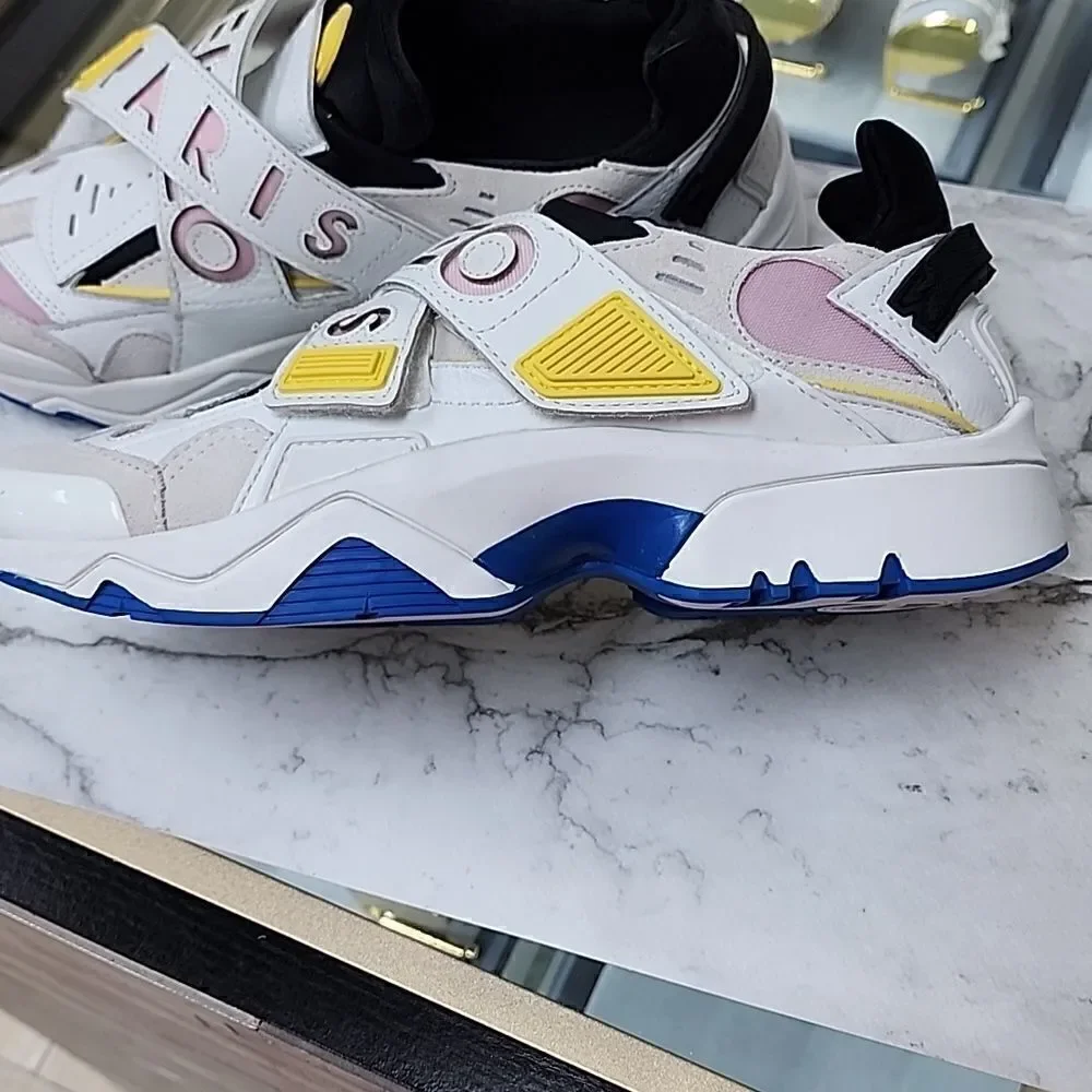 NEW Kenzo Pink White Velcro Women's Sneakers Size 40